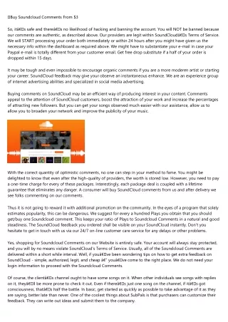 buy soundcloud comments from 3