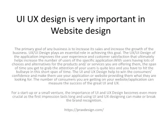 ui ux design is very important in website design