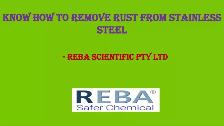 know how to remove rust from stainless steel