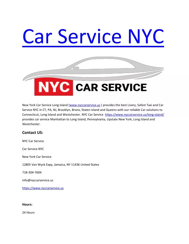 car service nyc