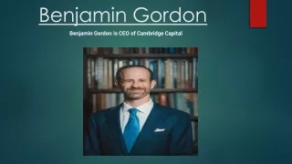 Benjamin Gordon Palm Beach Scholarship