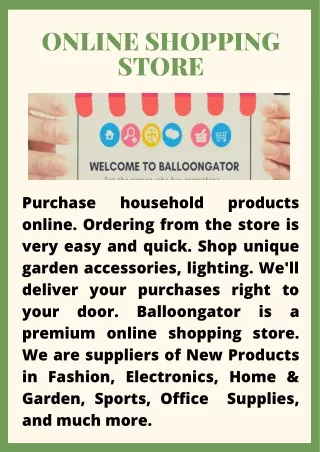 Online shopping store