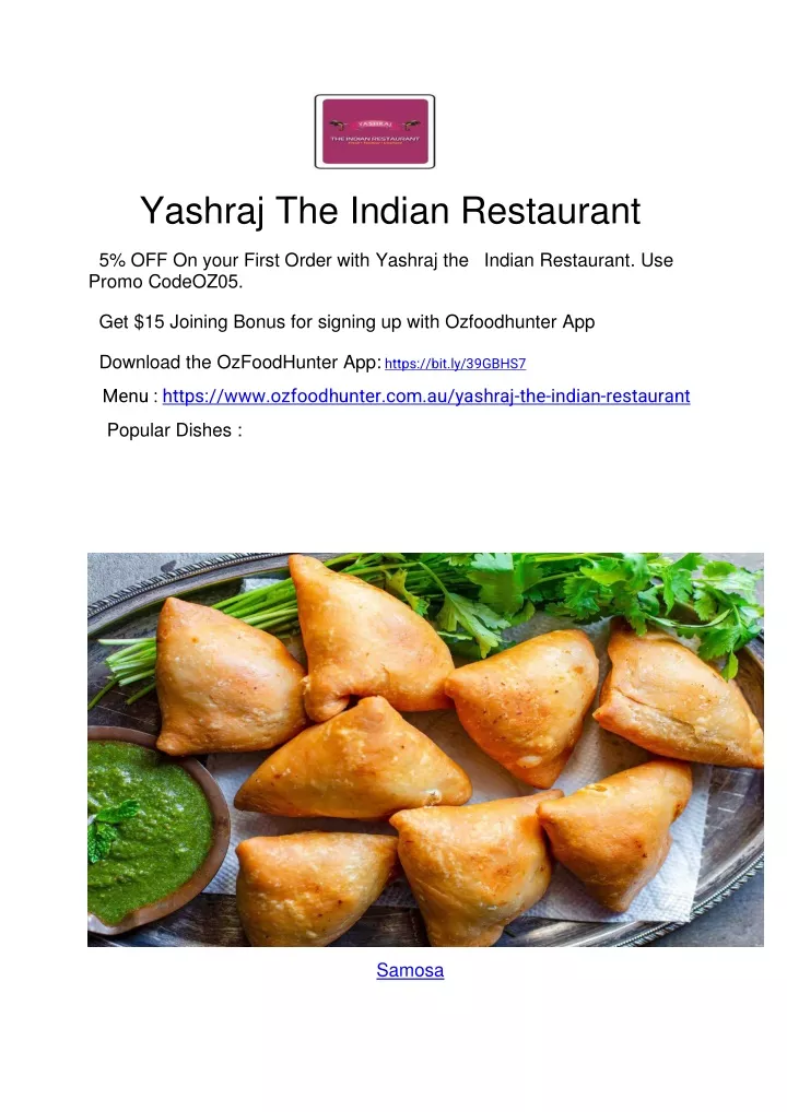 yashraj the indian restaurant 5 off on your first