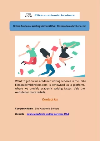 want to get online academic writing services