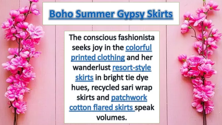 boho summer gypsy skirts