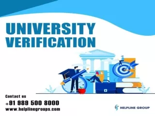 University Verification - Helpline Groups