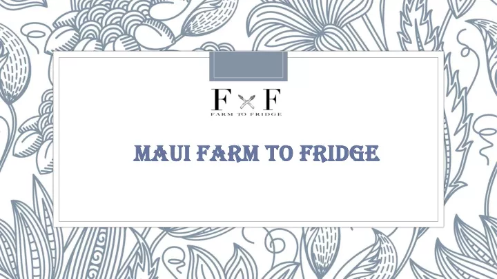 maui farm to fridge maui farm to fridge