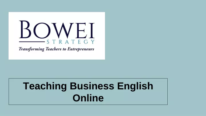 teaching business english online