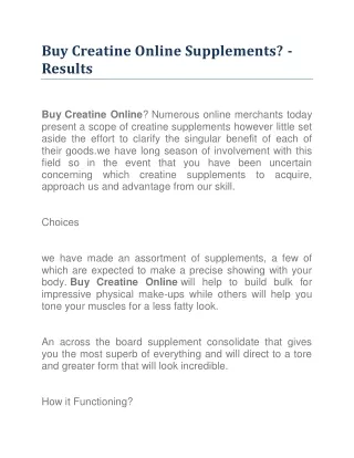 buy creatine online supplements results