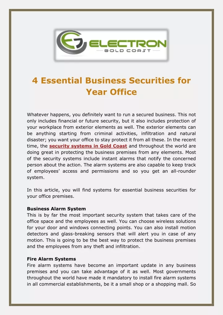 4 essential business securities for year office