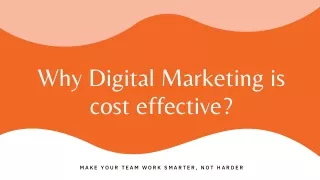 Why Digital Marketing is cost effective pdf format
