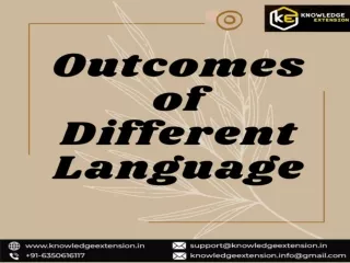 Outcomes of Different language