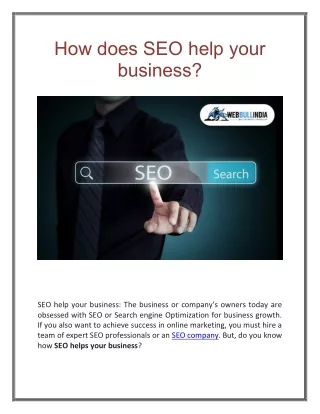 How does seo help your business
