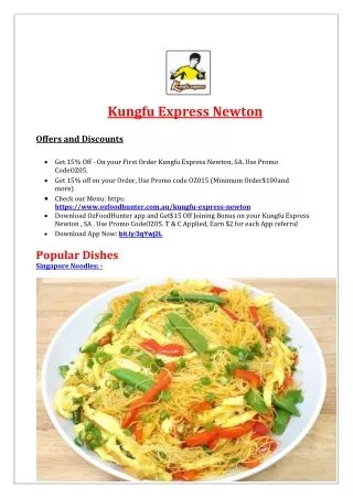 kungfu express newton offers and discounts