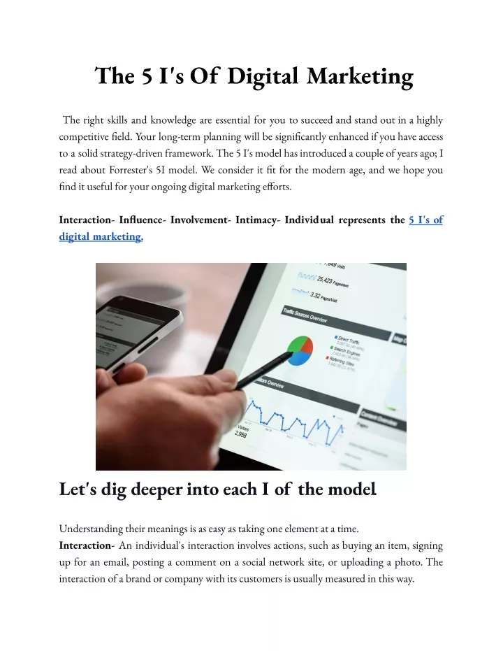 the 5 i s of digital marketing