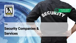 _Security Services UAE |  Security Service Companies