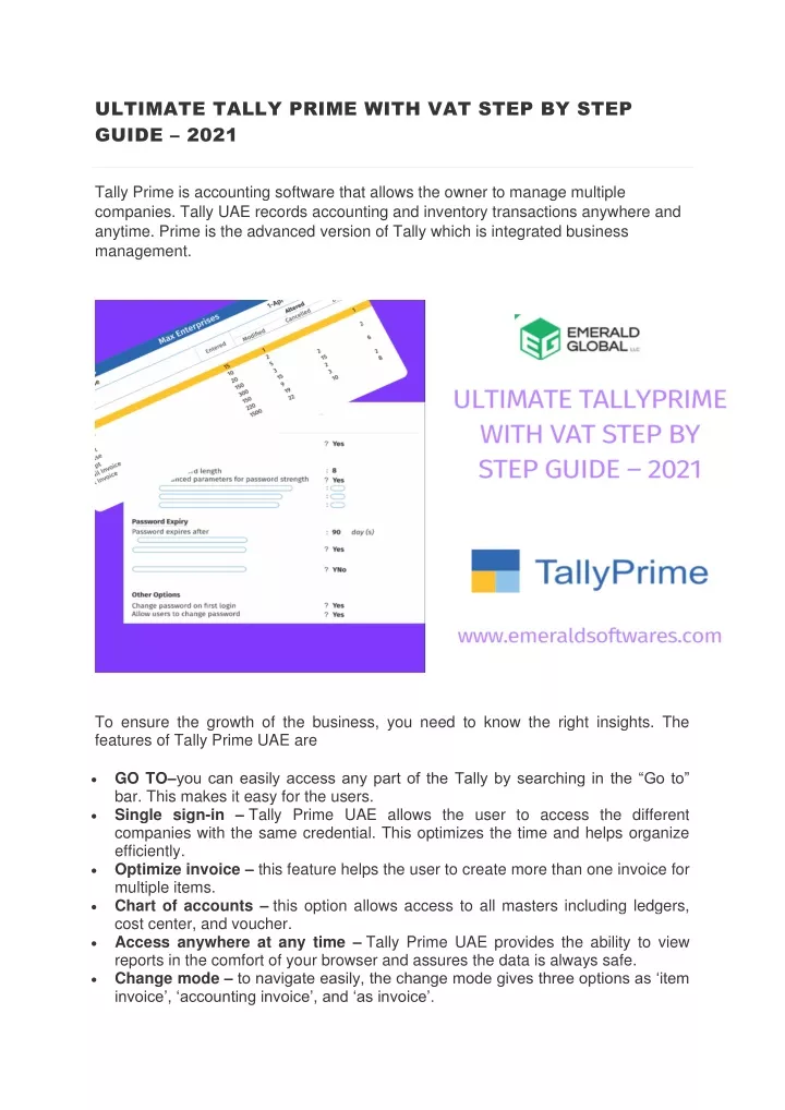 ultimate tally prime with vat step by step guide