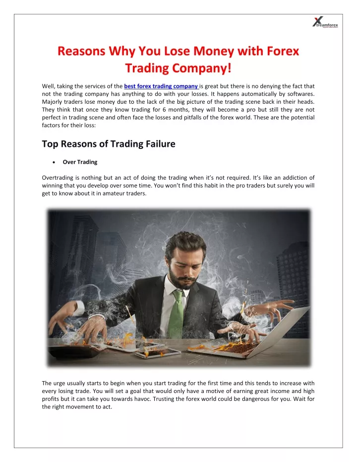 reasons why you lose money with forex trading