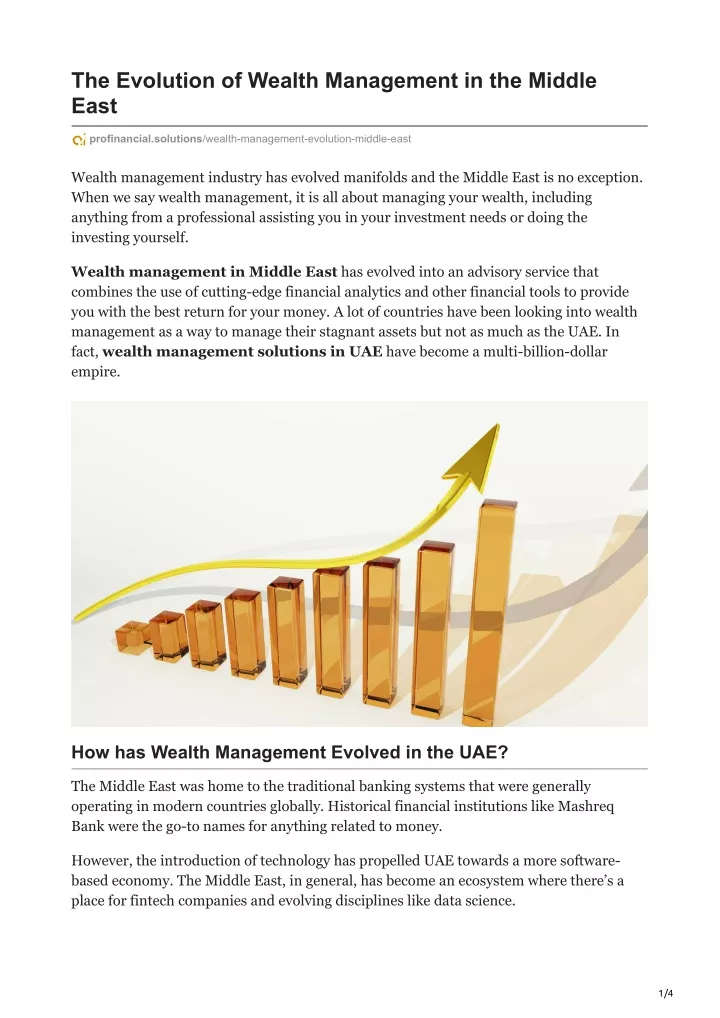 the evolution of wealth management in the middle