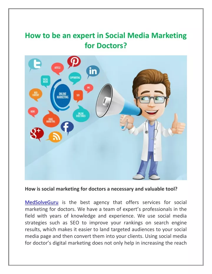 how to be an expert in social media marketing