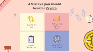 4 Mistake you should Avoid in Crypto