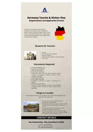 Germany Tourist & Visitor Visa Requirements and Application Process