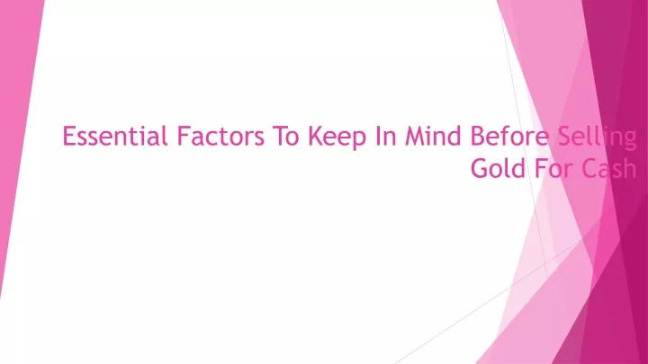 Ppt Essential Factors To Keep In Mind Before Selling Powerpoint