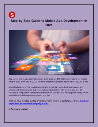 step by step guide to mobile app development
