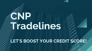 CPN Tradelines - Let's Boost your Credit