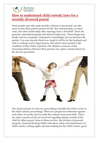 how to understand child custody laws