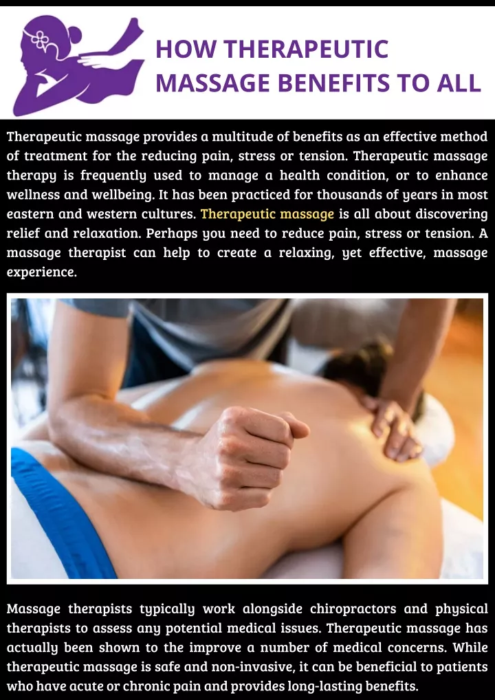 how therapeutic massage benefits to all