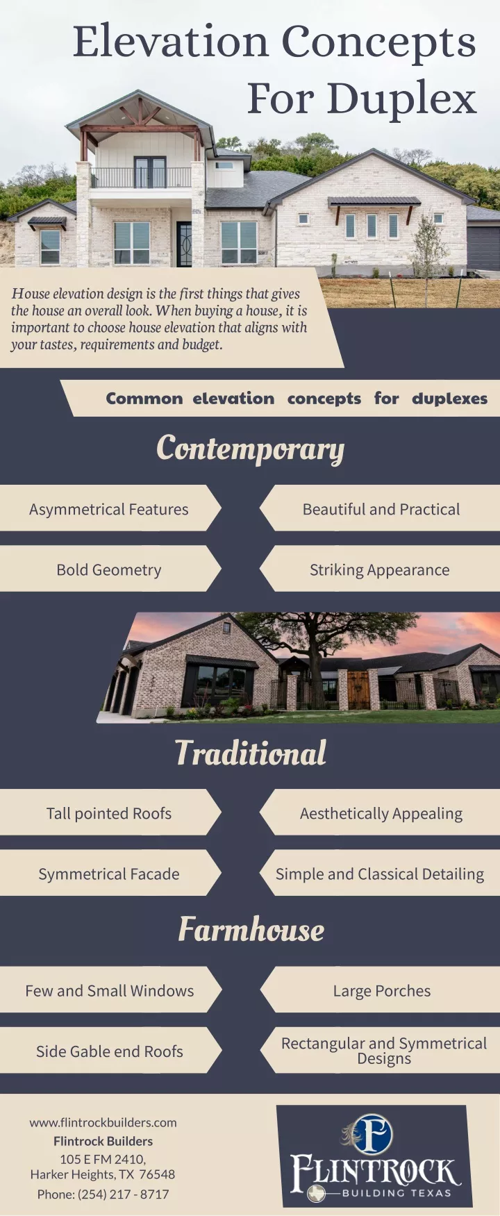 elevation concepts for duplex