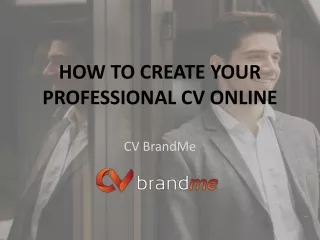 Quick and Easy Professional CV Builder | CVBrandMe