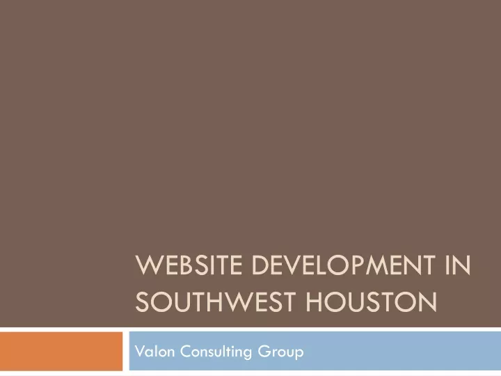 website development in southwest houston