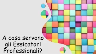 A cosa servono gli Essicatori Professionali