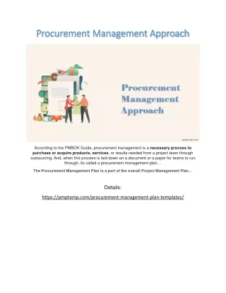 procurement management approach procurement