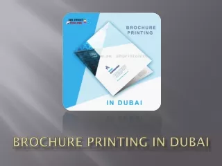 Showcase Your Business With Brochure Printing In Dubai