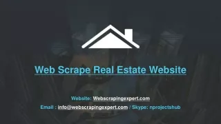 web scrape real estate website