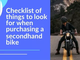 checklist of things to look for when purchasing