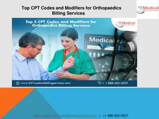 top cpt codes and modifiers for orthopaedics