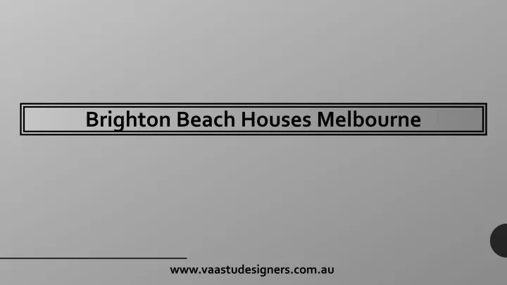 brighton beach houses melbourne