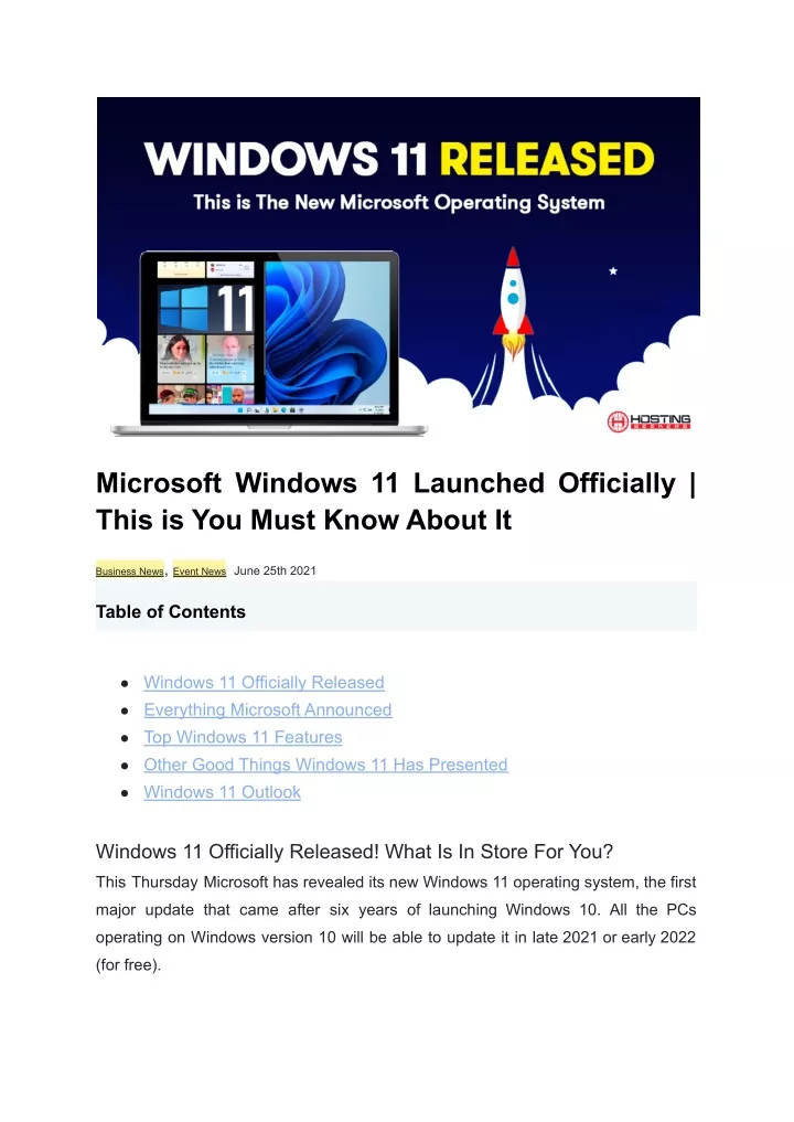 microsoft windows 11 launched officially this