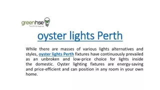 oystr light  Perth