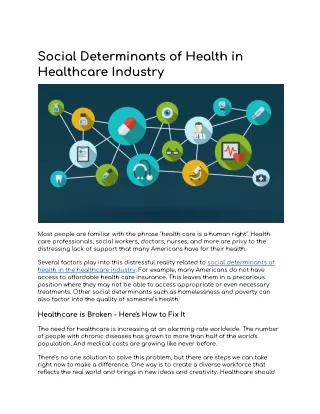 Social Determinants of Health in Healthcare Industry - Long 80