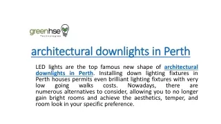 Architectural downlights Perth