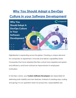 why you should adopt a devops culture in your