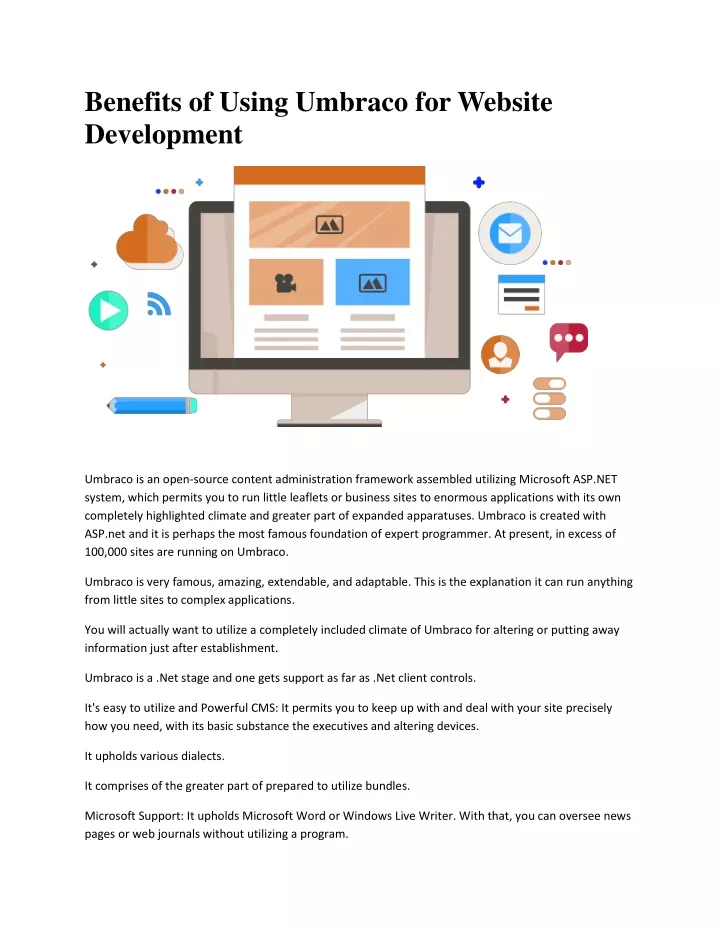 benefits of using umbraco for website development