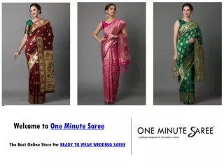 Designer Saree For Wedding | Indian wedding saree - One Minute Saree