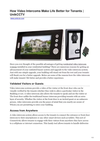 how video intercoms make life better for tenants