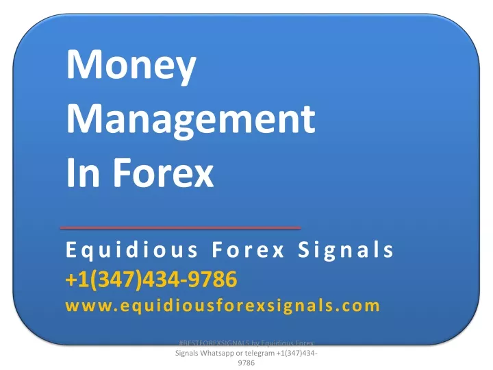 money management in forex